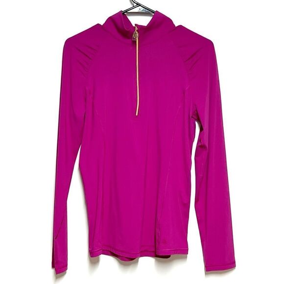 NWT Lilly Pulitzer Justine Luxletic Mulberry Half Zip UPF 50+ Sz M - Picture 4 of 7